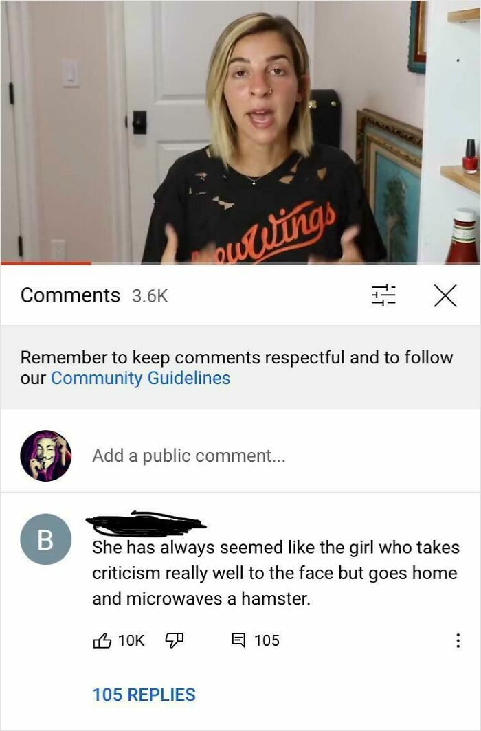 YouTube screenshot showing a funny comment with thousands of likes in the hilarious YouTube comments section.