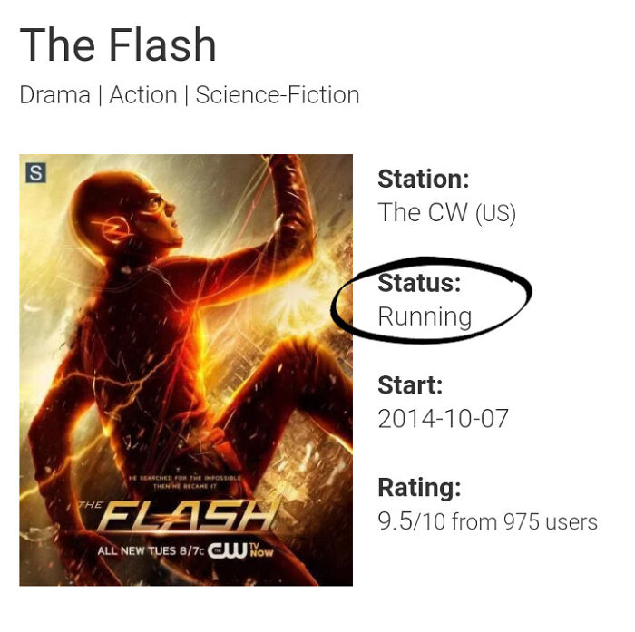 The Flash poster showing a glowing superhero in action, perfect example of hilarious posts turned instant memes.