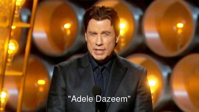 Actor at award ceremony making a famous oopsie moment, highlighting memorable fails for a hall of fame collection.