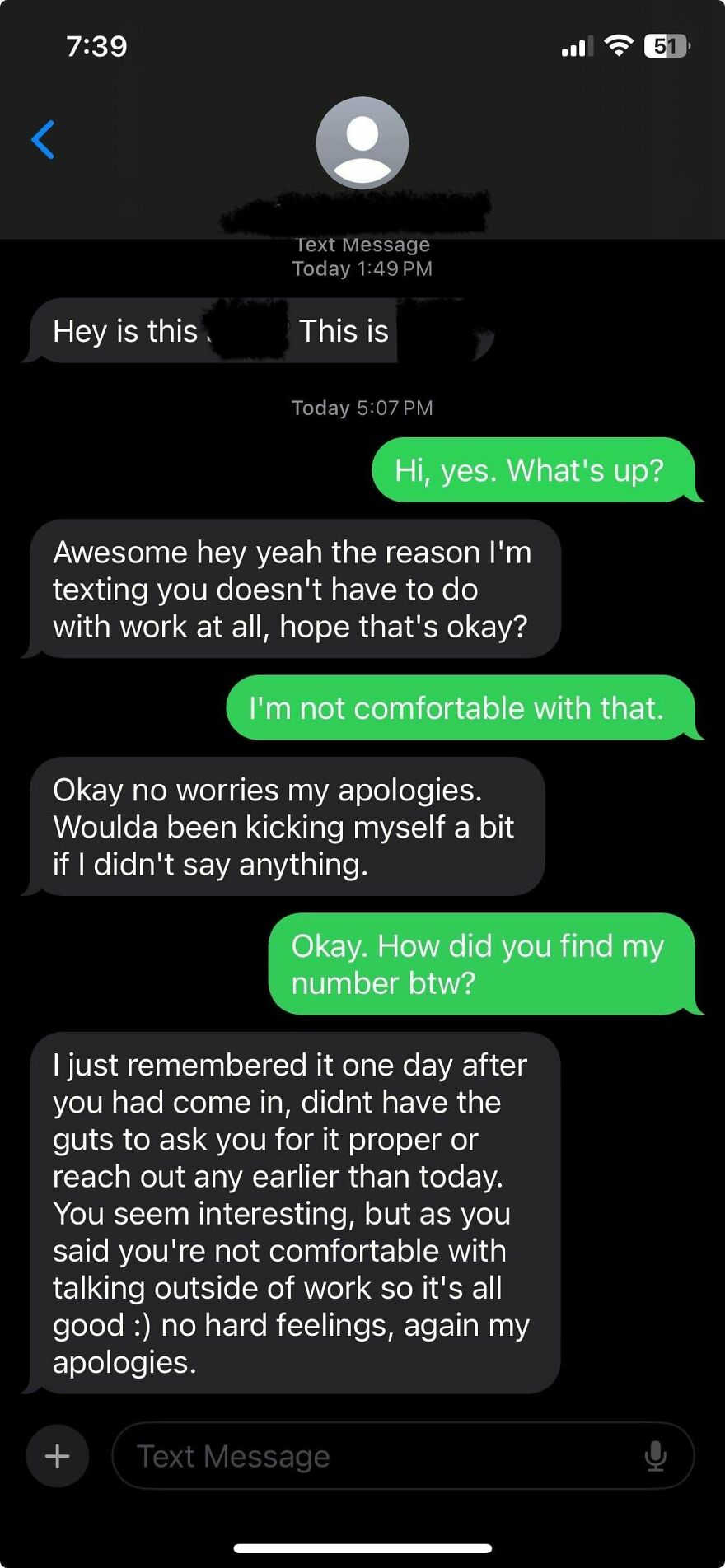 Much Older Coworker (M36) Got My (F21) Phone Number Much Older Coworker (M36) Got My (F21) Phone Number