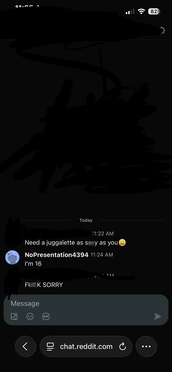 Screenshot of a brutal comeback in an online chat where a woman shuts down a creepy comment with no survivors.