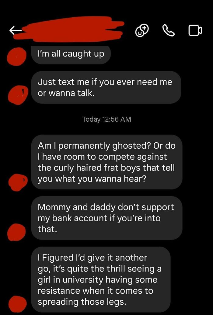 Text message exchange showing a creepy man messaging a woman, example of brutal comebacks from women to creepy men.