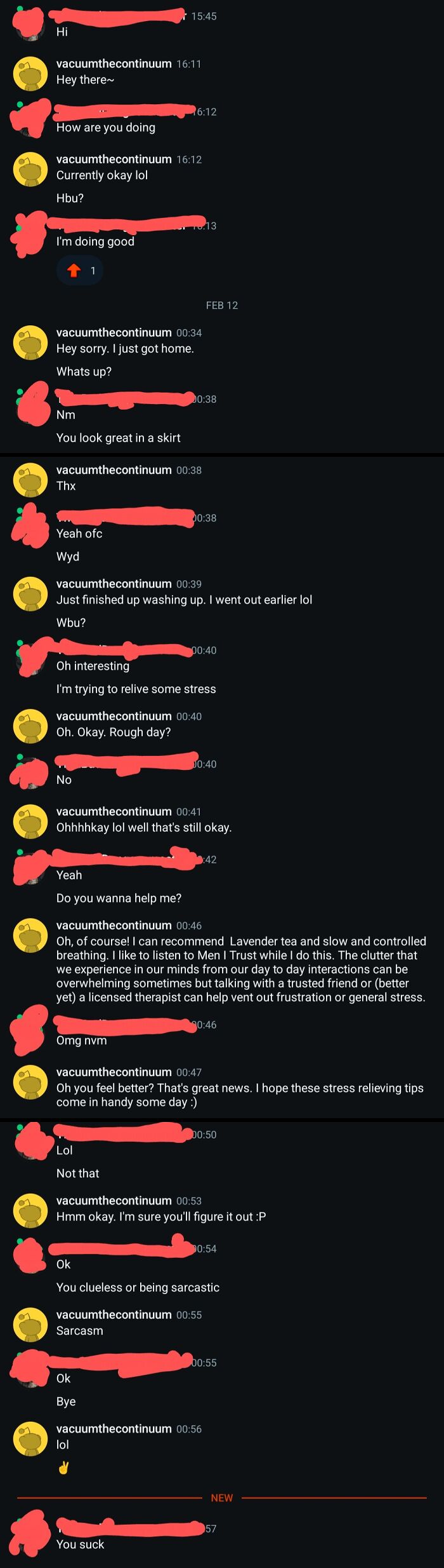 Chat conversation showing women serving brutal comebacks to creepy men with witty and sarcastic remarks online.
