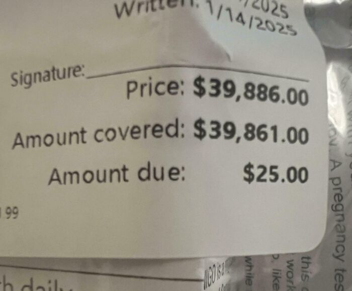Medical bill showing high price and small patient amount due, highlighting harsh realities of American healthcare costs.
