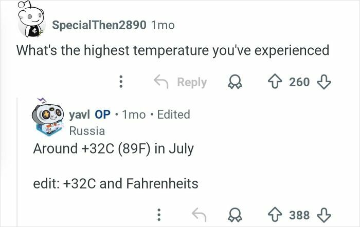Reddit user from the coldest city in the world shares daily life experience about temperatures reaching 32C in summer.
