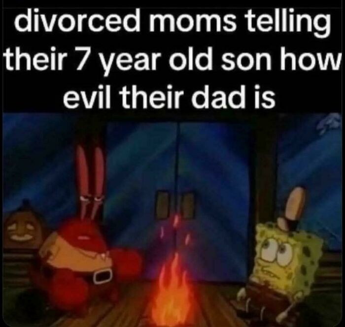SpongeBob meme showing divorced moms influencing their son, illustrating how memes reveal personality traits.