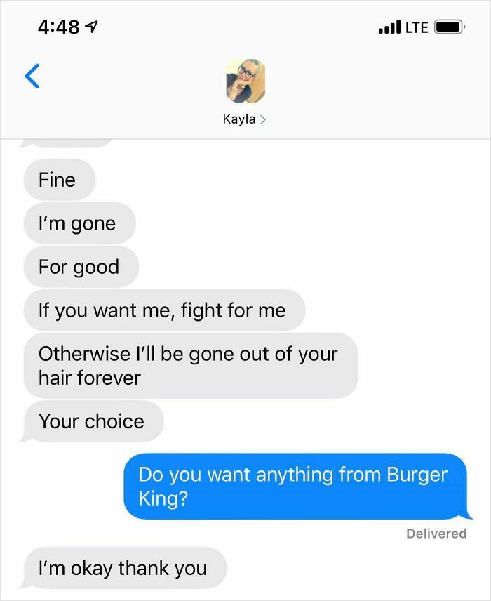 Screenshot of an unhinged text conversation highlighting unusual things women said in viral messages.