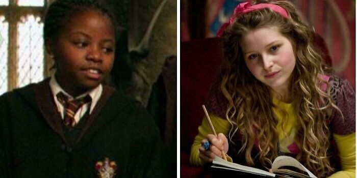 Two characters from bad movies shown side by side, highlighting confusing details discussed by an online group.