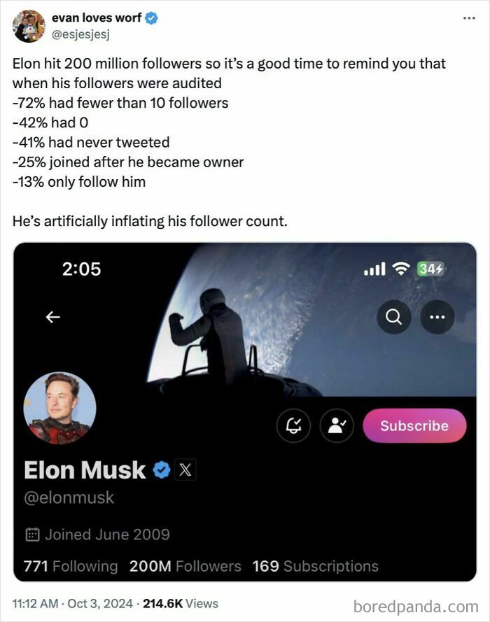 Screenshot of a tweet highlighting facepalm moments showing lack of basic logic and common sense in social media follower stats.