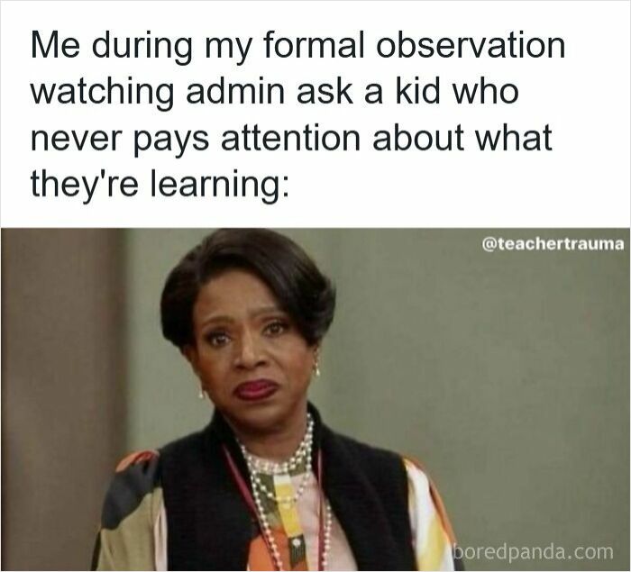 Woman with skeptical expression reacting to a formal observation, relating to funny memes for teachers who deserve a raise.