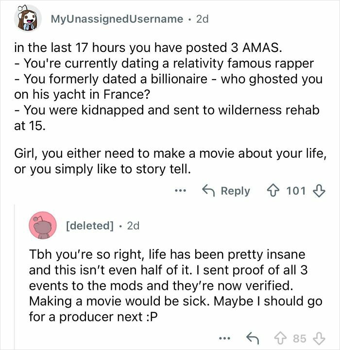 Reddit conversation about dating a billionaire and the crazy lifestyle with drama and verified claims shared online.