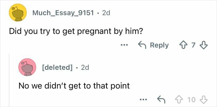 Screenshot of an online conversation discussing dating a billionaire 20 years older and the crazy lifestyle involved.