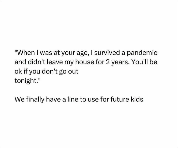 Text post joking about surviving a pandemic by staying home, part of really dumb tweets to make you laugh or lose faith.