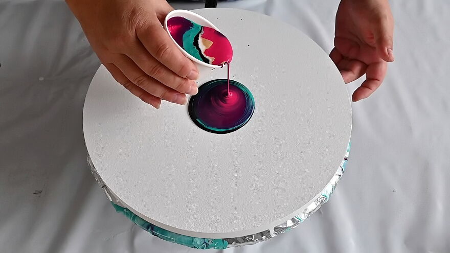 Budget-Friendly Acrylic Pour Tutorial | Straight/Jiggle Pour With Craft Smart White Glue 🎨
