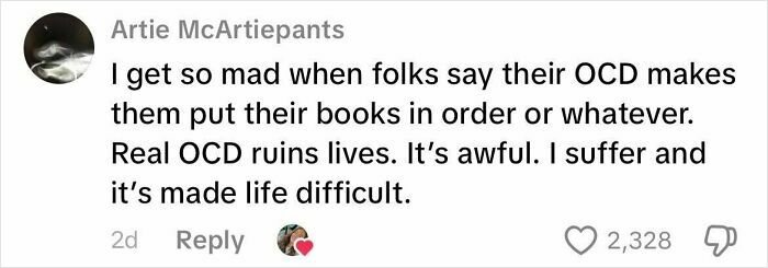 Social media post showing a woman&rsquo;s honest reflection on life with a boyfriend who has OCD and its real challenges.