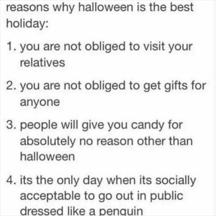 Reasons why Halloween is the best holiday, with funny relatable points for horror and Halloween fans to enjoy.