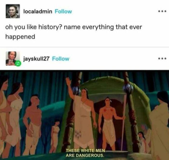 Screenshot of a social media post with a Disney scene highlighting how dystopic our society already is.