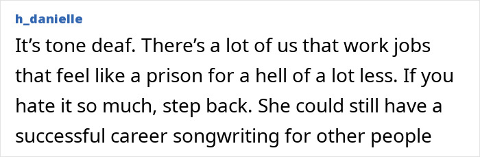 User comment about tone deaf lyrics by Taylor Swift sparking backlash over leaked song lyrics from The Life Of A Showgirl. User comment about tone deaf lyrics by Taylor Swift sparking backlash over leaked song lyrics from The Life Of A Showgirl.