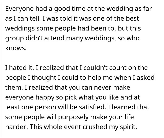 Woman expresses disappointment in groom and anger for bride after attending a controversial Halloween wedding event.