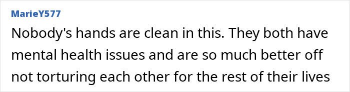 Comment by user MarieY577 discussing mental health issues in relation to David Harbour&rsquo;s friend clapping back at accusations.