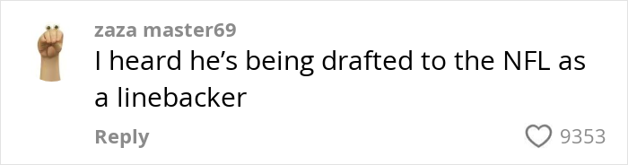 Comment about a mom going viral after delivering a record-breaking baby, mentioning NFL linebacker draft rumor. Comment about a mom going viral after delivering a record-breaking baby, mentioning NFL linebacker draft rumor.