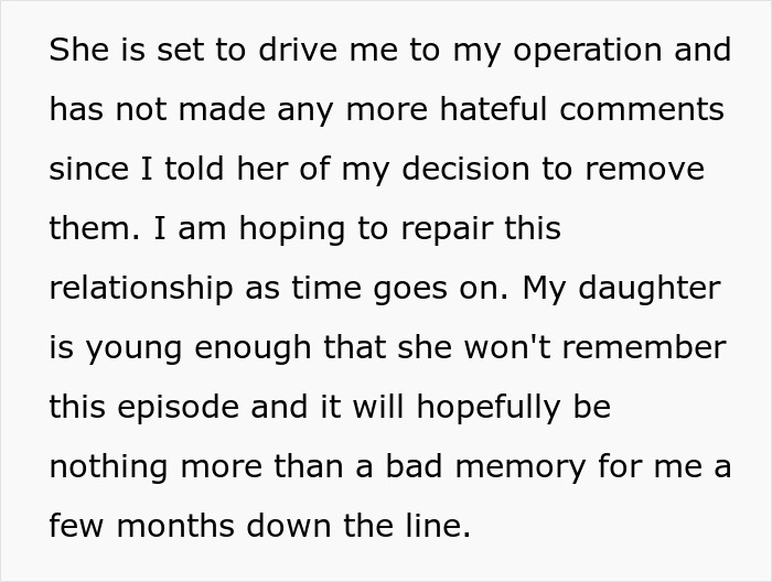 Alt text: Single mom expects support after spending thousands on plastic surgery but faces a brutal reality check about family relationships.