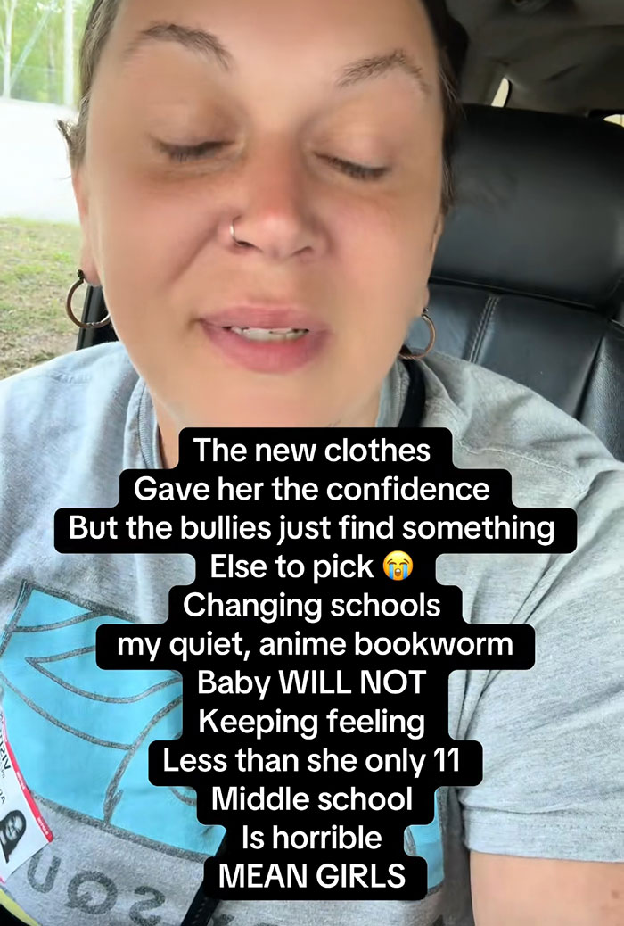 Mom venting about daughter getting bullied for her clothes while brands step up to support and help her confidence.