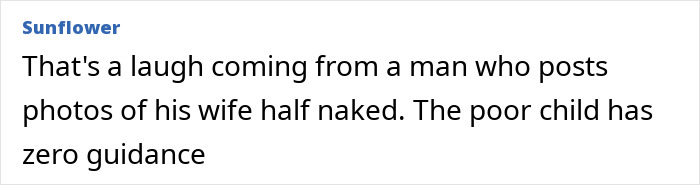 Comment on social media post discussing Kanye West&rsquo;s warning about daughter North&rsquo;s online life and her new look.