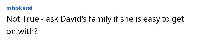 Comment from user misskend discussing opinions on Nicola Peltz amid rumored family feud with Victoria Beckham.