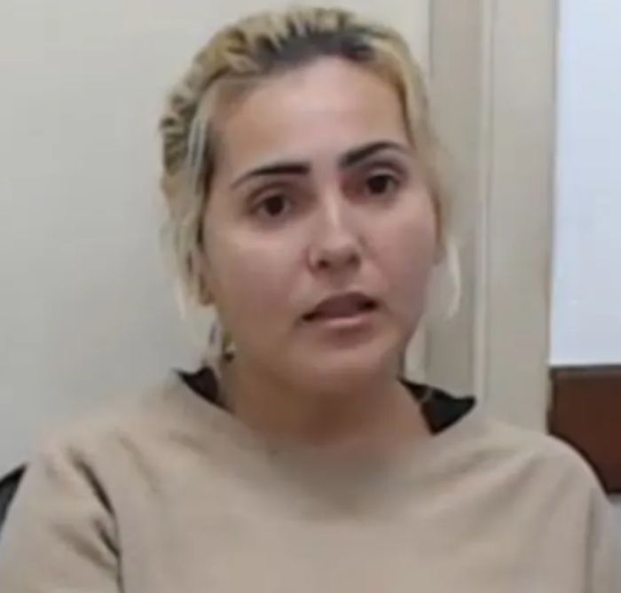 Woman with a serious expression, appearing in an interview related to angel-faced serial criminal case.