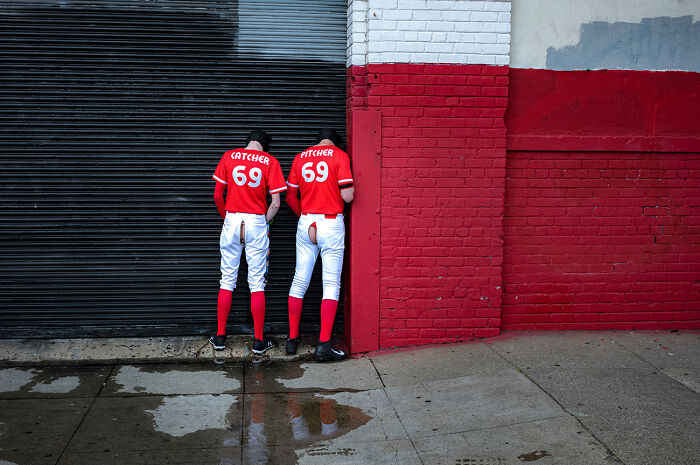 "Catcher And Pitcher" From The Series "Numbers Don’t Lie" By Eric Davidove, United States