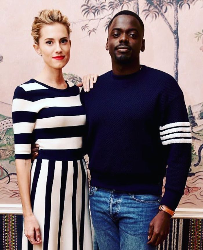Allison Williams and Daniel Kaluuya posing together, highlighting nepo babies and privilege discussions in entertainment.
