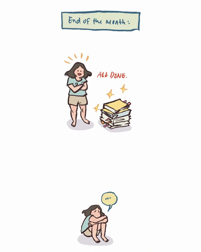 Malaysian artist's relatable comic showing frustration with important life lessons not taught in school.