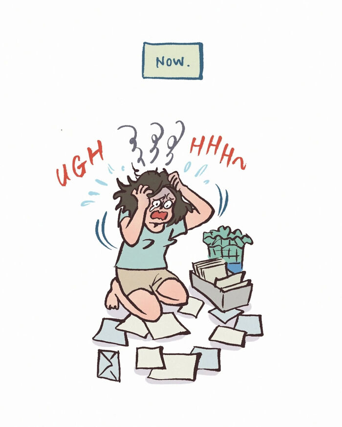 Malaysian artist's relatable comic showing frustration with important life lessons not taught in school.