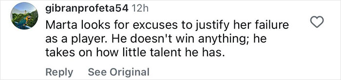 Comment criticizing a tennis star&rsquo;s "testosterone" remark as rival responds with hot bikini pics sparks online uproar.