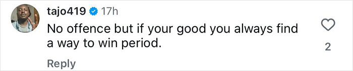 Comment on a social media post reacting to tennis star&rsquo;s testosterone remark amid rival&rsquo;s bikini photos controversy.