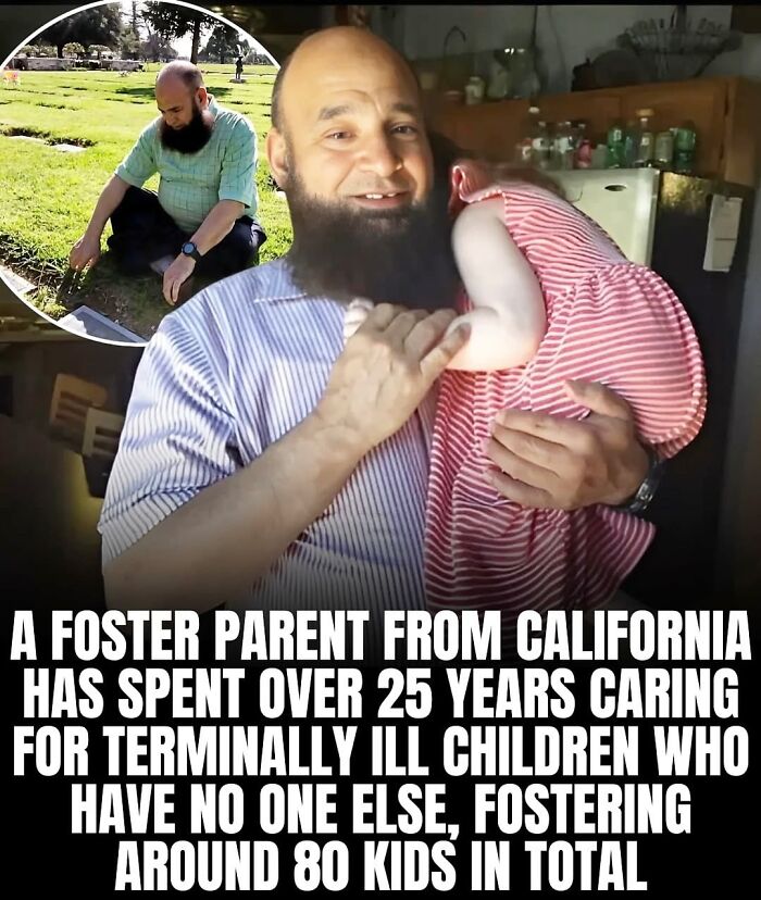 Foster parent caring for terminally ill children, showcasing adorable and wholesome moments to brighten your feed.