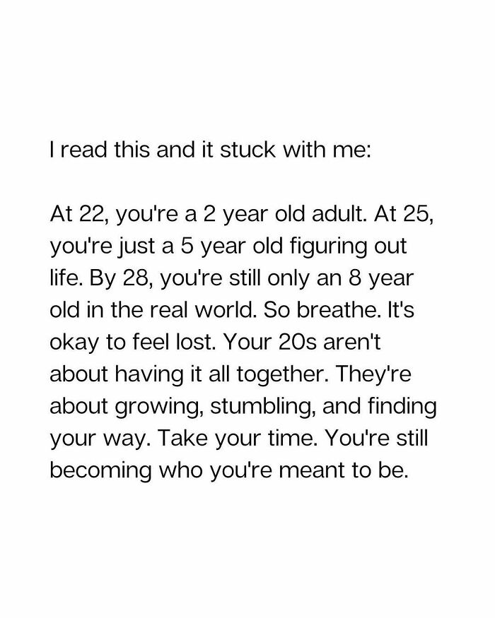 Motivational text about growth and self-discovery aimed to give a daily serotonin boost and encouragement.