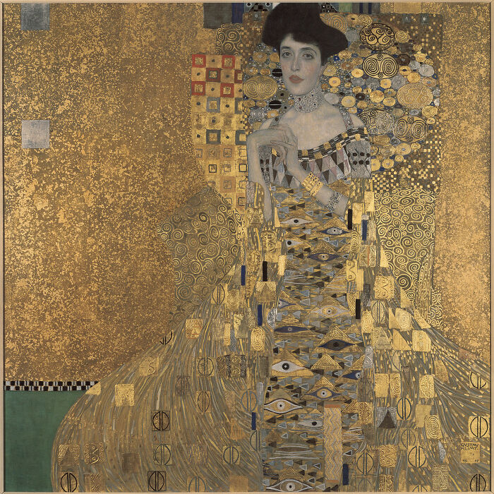 Portrait of Adele Bloch-Bauer in a decorative gold dress, representing famous paintings that changed art forever.