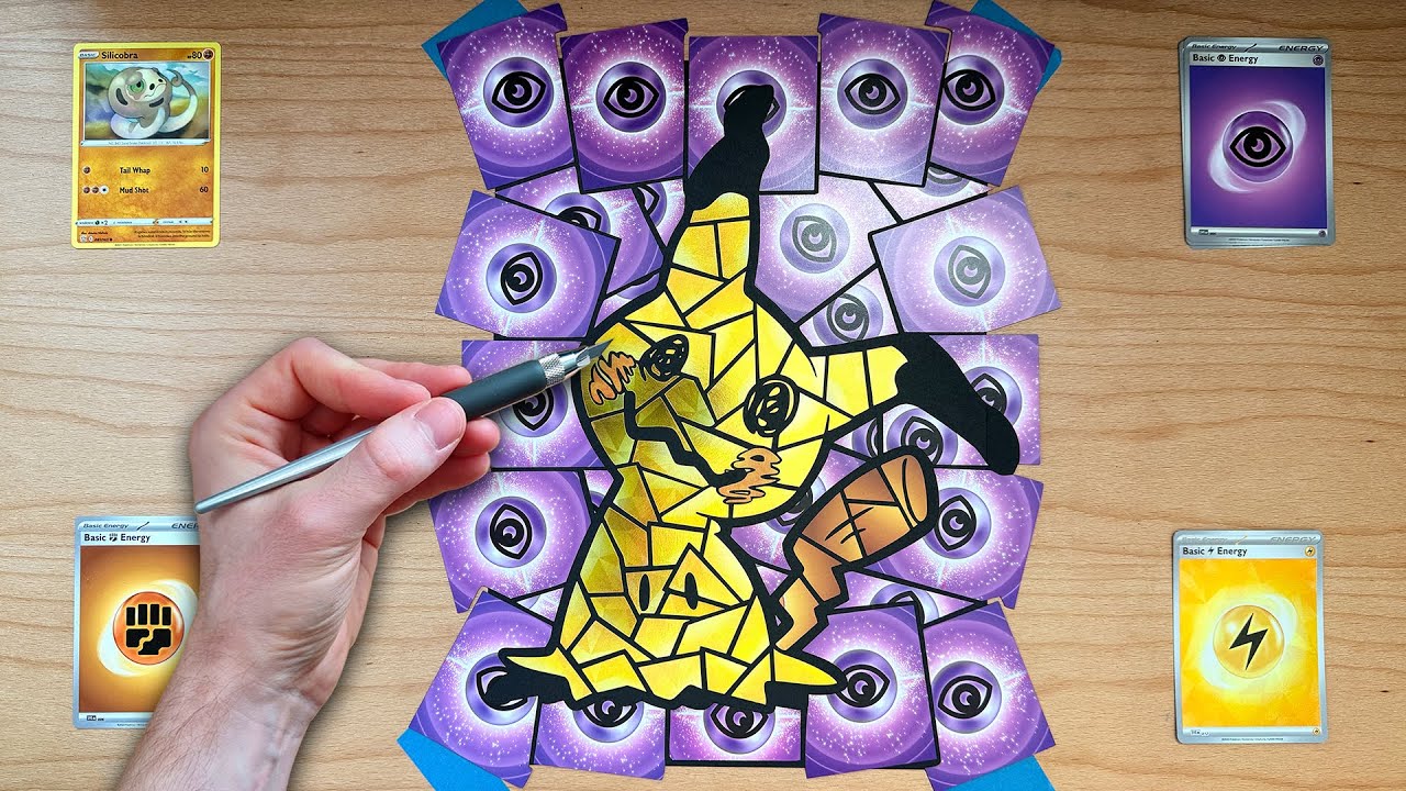 Mimikyu Mosaic Made From Pokemon Cards
