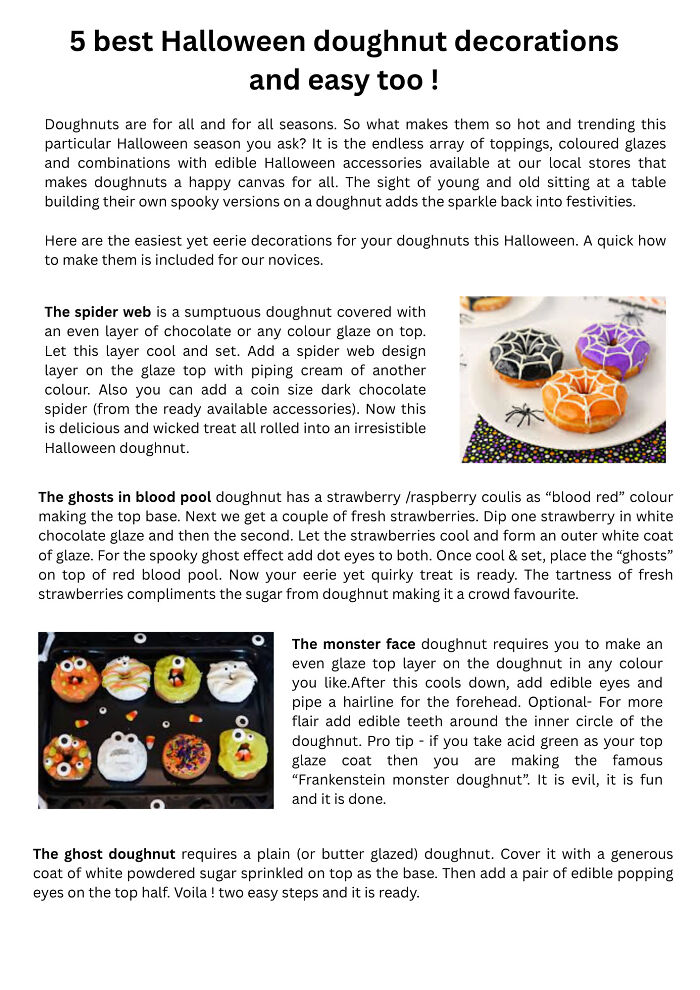 Here Are My 5 Best Halloween Doughnut Decoration Ideas