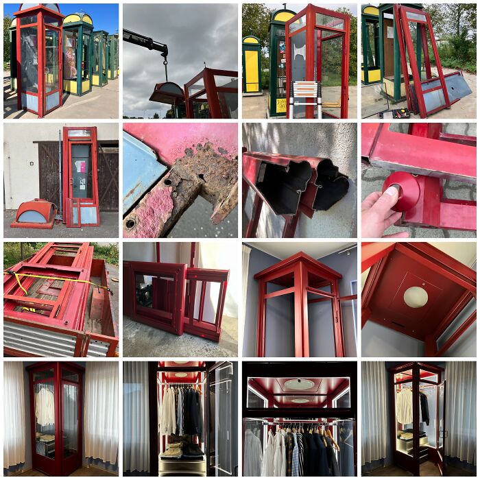 I Turned An Old Phone Booth Into A Modern Closet
