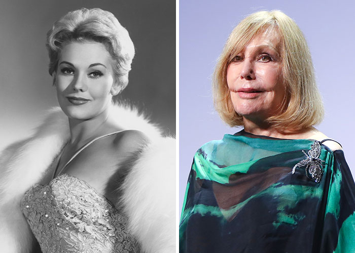 Side-by-side images of a female star showcasing unparalleled beauty and a complete transformation over time.