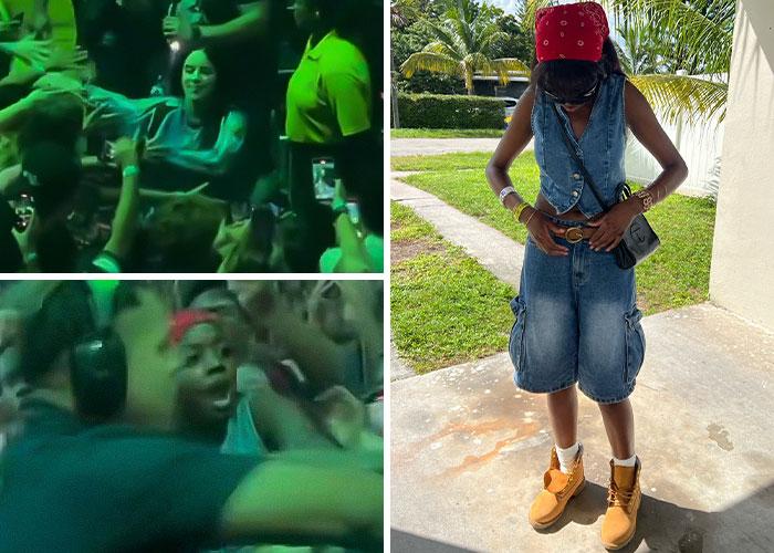 Person dressed in denim outfit and red bandana recreating a viral moment as part of the best Halloween costumes inspired by viral moments