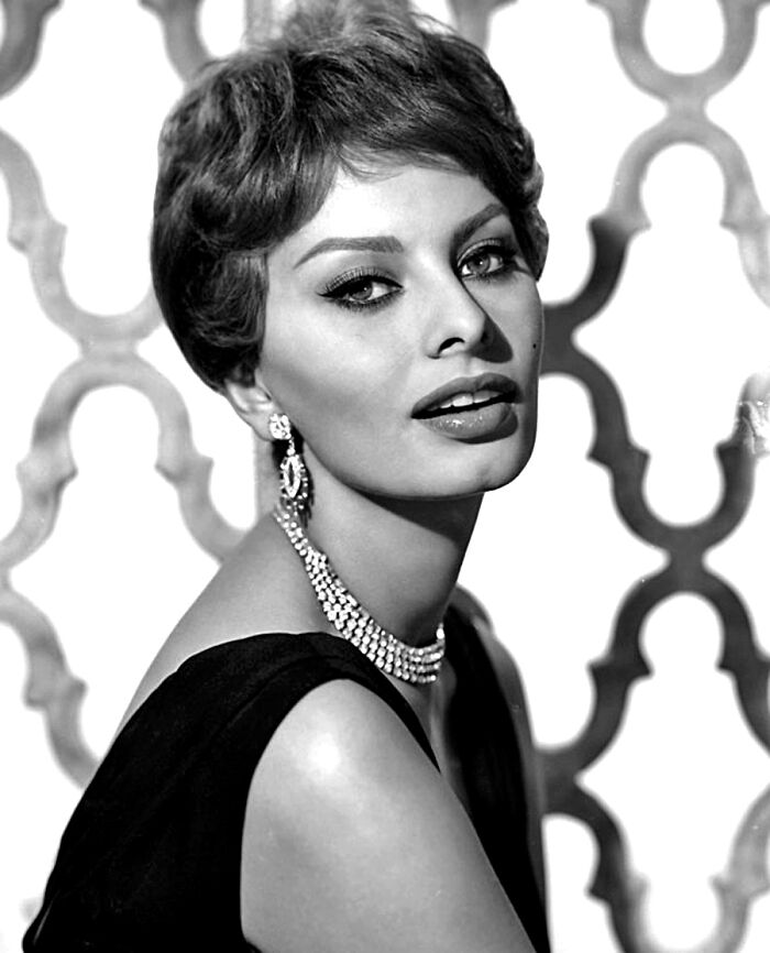 Sophia Loren classic black and white portrait showcasing Italian beauty and timeless Hollywood legend elegance.