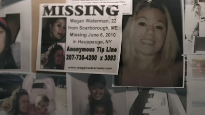 Missing person flyers and photos pinned on a board, representing true crime fans investigating real cases.
