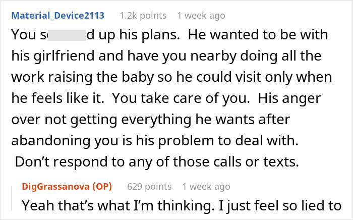 Screenshot of a forum discussion about a heartless ex furious with pregnant wife wanting to move back home after sudden breakup. Screenshot of a forum discussion about a heartless ex furious with pregnant wife wanting to move back home after sudden breakup.