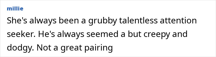 Alt text: Screenshot of a comment defending David Harbour against Lily Allen&rsquo;s accusations, describing their personalities.