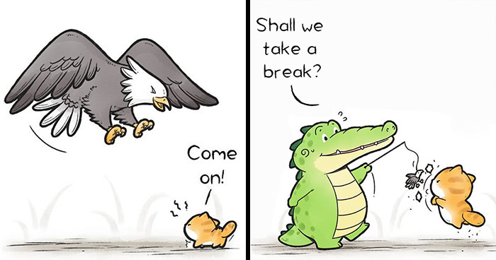50 Wholesome Comics About An Alligator And His Friends By This Artist (New Pics)
