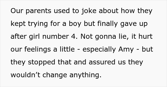 Text excerpt showing siblings&rsquo; feelings as sister revealed dead brother lie, reflecting family dynamics and emotional impact.